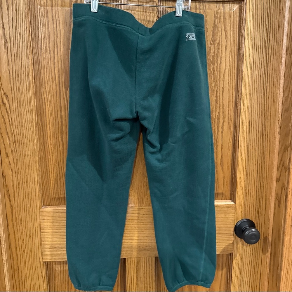 SOFFE Green Joggers Sweatpants Cotton Blend Athletic Medium Y2K
